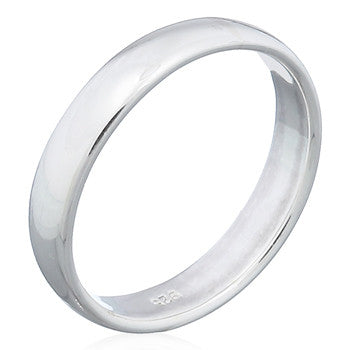 Ring plain i 4 mm sterlingsølv (925)