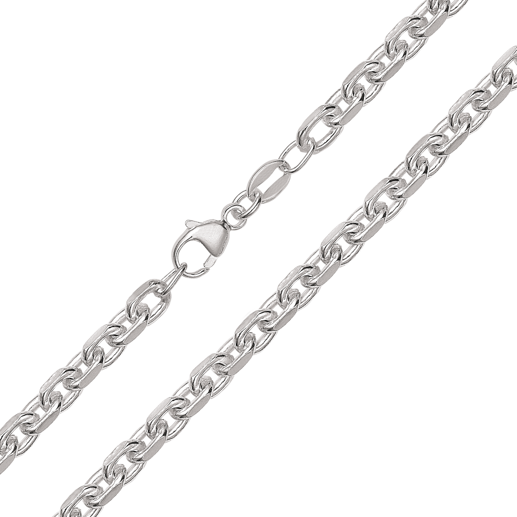 Flat herringbone 5.4mm bracelet in sterling silver (925)