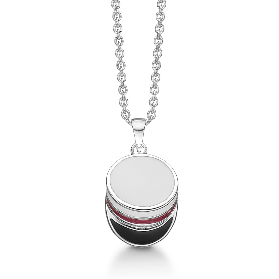 Necklace red student cap in sterling silver (925)