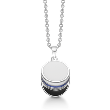 Load image into Gallery viewer, Necklace blue student cap in sterling silver (925)
