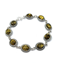 Load image into Gallery viewer, Bracelet with amber and antique pattern (925)
