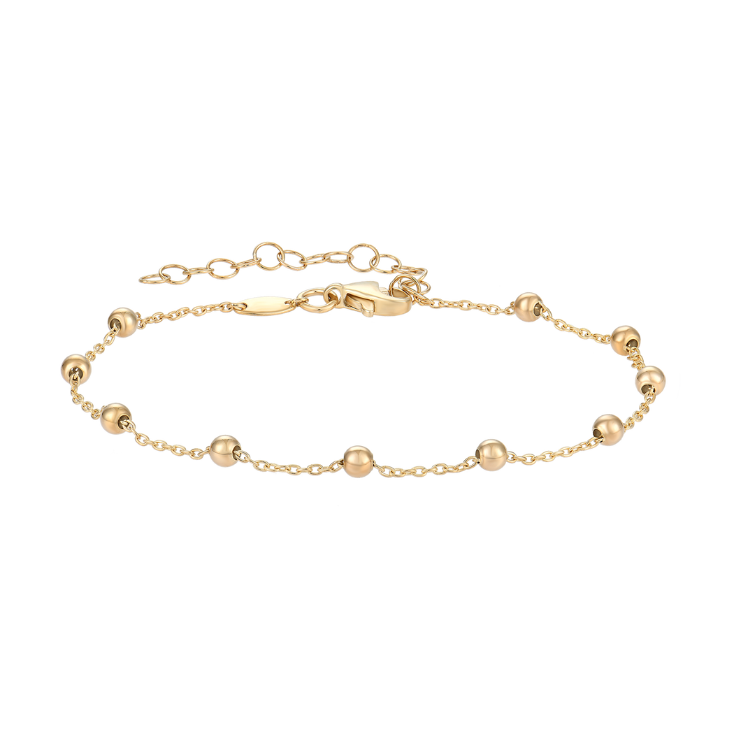 Bracelet 8 kt. gold bracelet dots in rows (333)