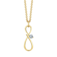 Load image into Gallery viewer, Necklace 8 kt. gold with oval blue topaz (333)
