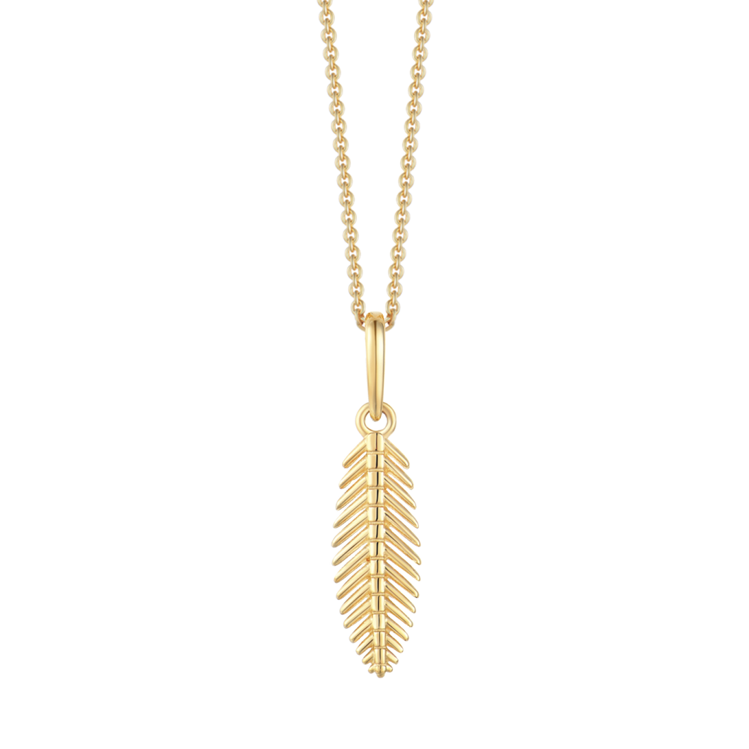 Necklace with leaf in 8 kt. gold (333)