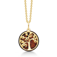 Load image into Gallery viewer, Necklace with amber and the tree of life. (925)
