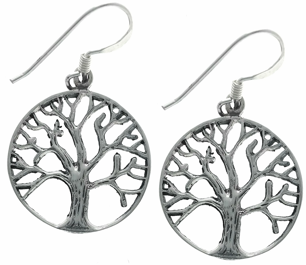 Earrings Yggdrasil, the tree of life (925)
