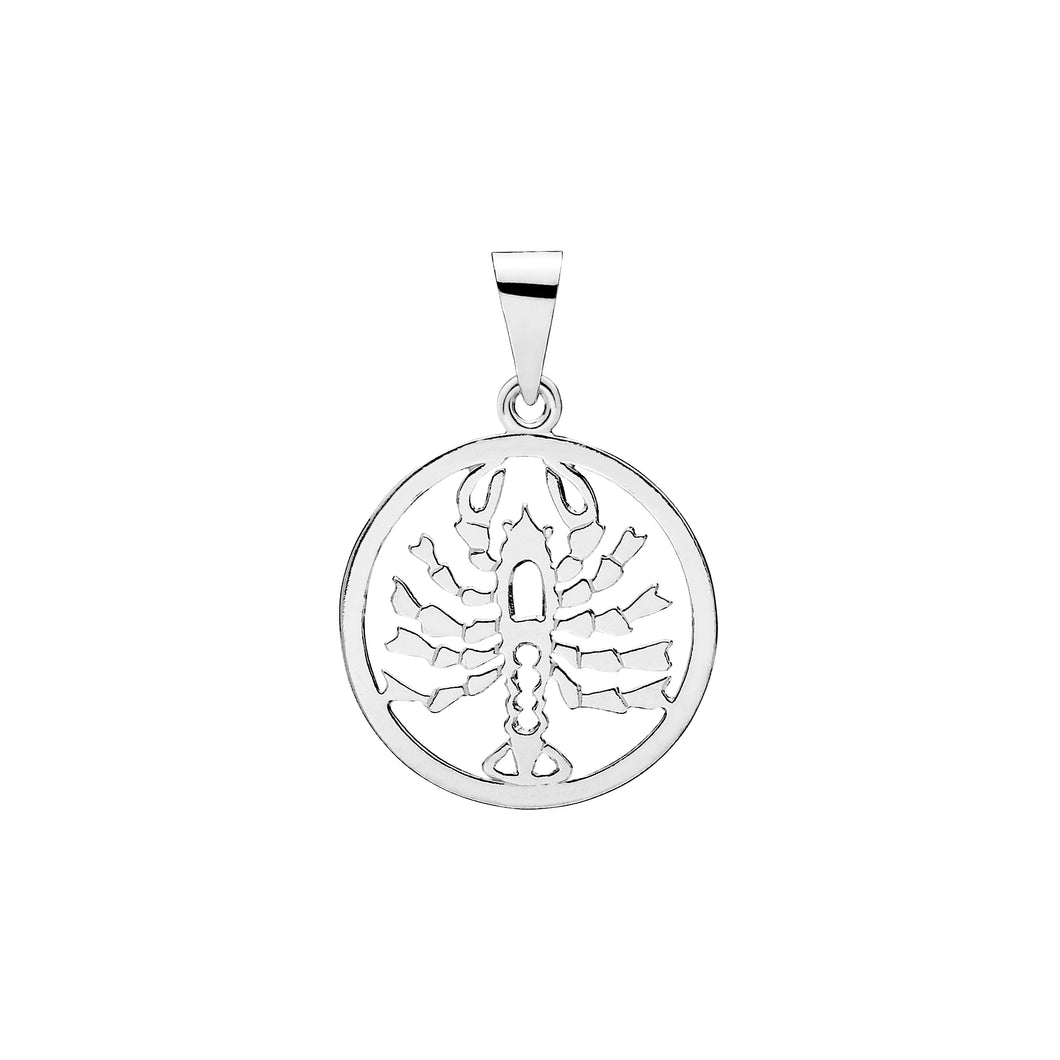 Cancer, Zodiac pendant in 20 mm sterling silver (925)