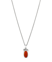 Load image into Gallery viewer, Lund Cph, Necklace in oxidized sterling silver with carnelian (925)
