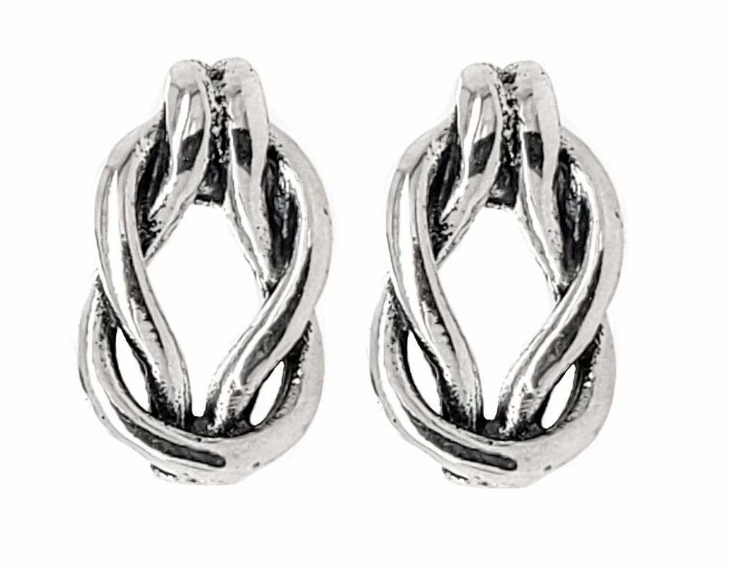 Earrings in sterling silver, knot (925)