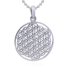 Load image into Gallery viewer, Earrings with flower of life symbol (925)
