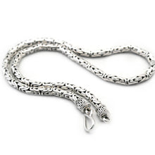 Load image into Gallery viewer, King chain Chain 5mm wide in silver with hook clasp, handmade (925)
