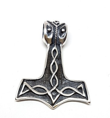 Thor's hammer 24x32mm pendant in sterling silver (925)