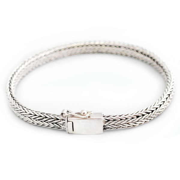 Bracelet ByKila, flat classic Herringbone (925)