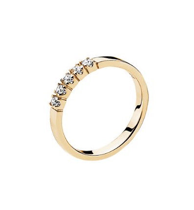 Lund Cph, Alliance ring in 8 kt. gold with zirconia (333)