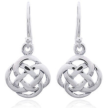 Load image into Gallery viewer, Celtic knot round earrings sterling silver (925)
