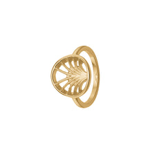 Load image into Gallery viewer, Kranz &amp; Ziegler, Ring with palm motif in gold-plated sterling silver (925)
