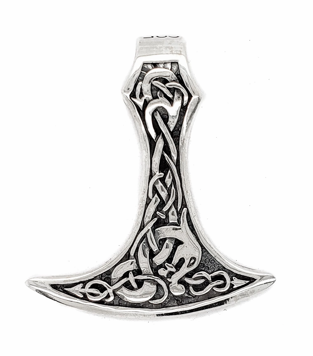Pendant Ax head shaped Thor's hammer in sterling silver (925)