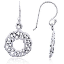 Load image into Gallery viewer, Celtic Knot Round Dangle Earrings (925)
