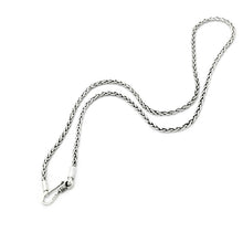 Load image into Gallery viewer, Dragonbone 3mm chain in silver with hook clasp, handmade (925)
