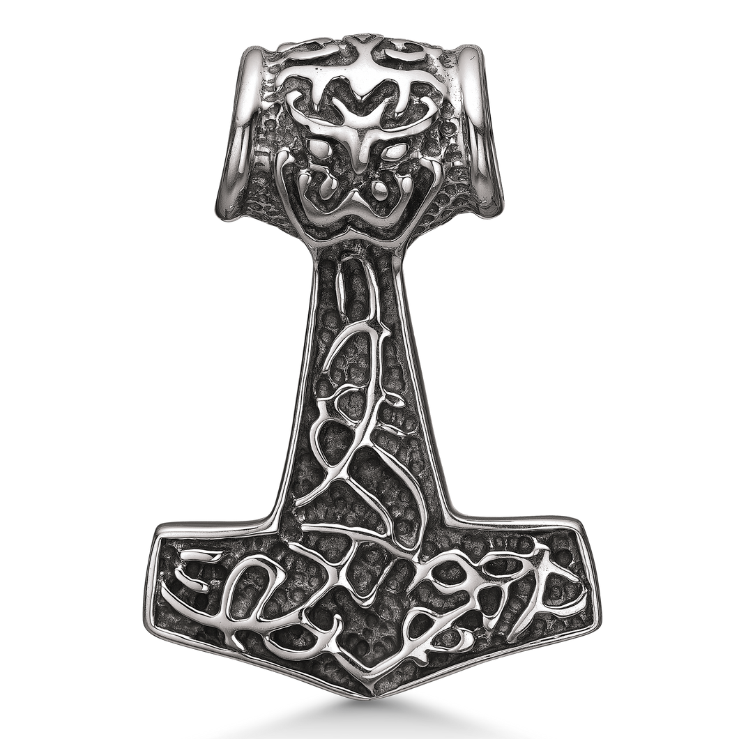 Thor's hammer 41x29mm pendant in sterling silver (925)