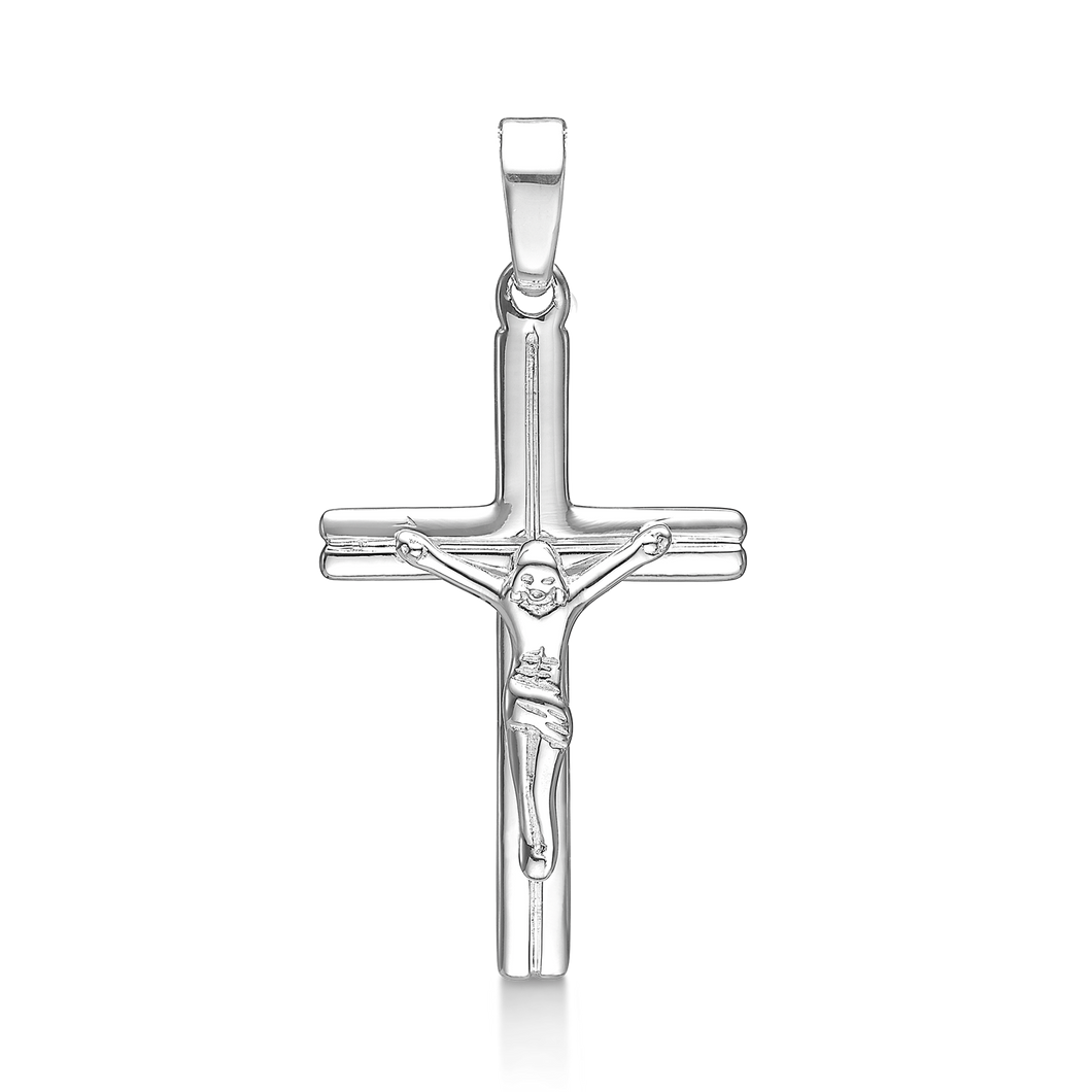 Due to Cross with Christ in sterling silver (925)