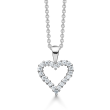Load image into Gallery viewer, Heart by filled with synth. zirconia in sterling silver (925)
