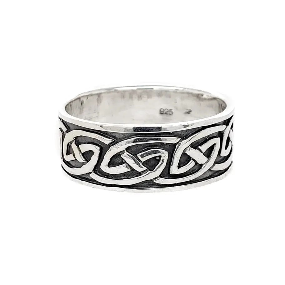 Ring with viking style pattern in sterling silver (925)