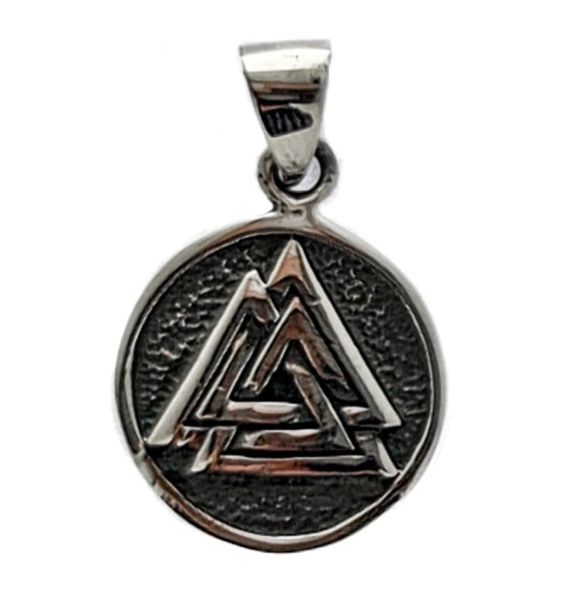Valknut by with dark background in sterling silver (925)