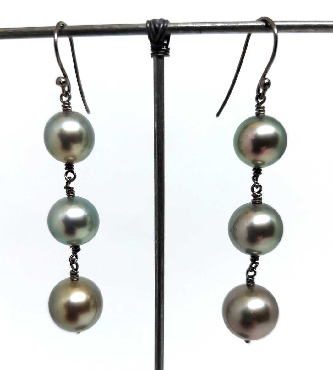 ByKila, Earrings with Tahitian pearls (925)