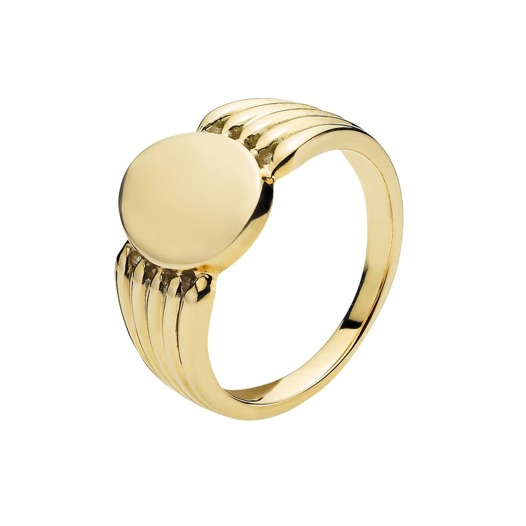 8 kt. guld ring oval plade (333)