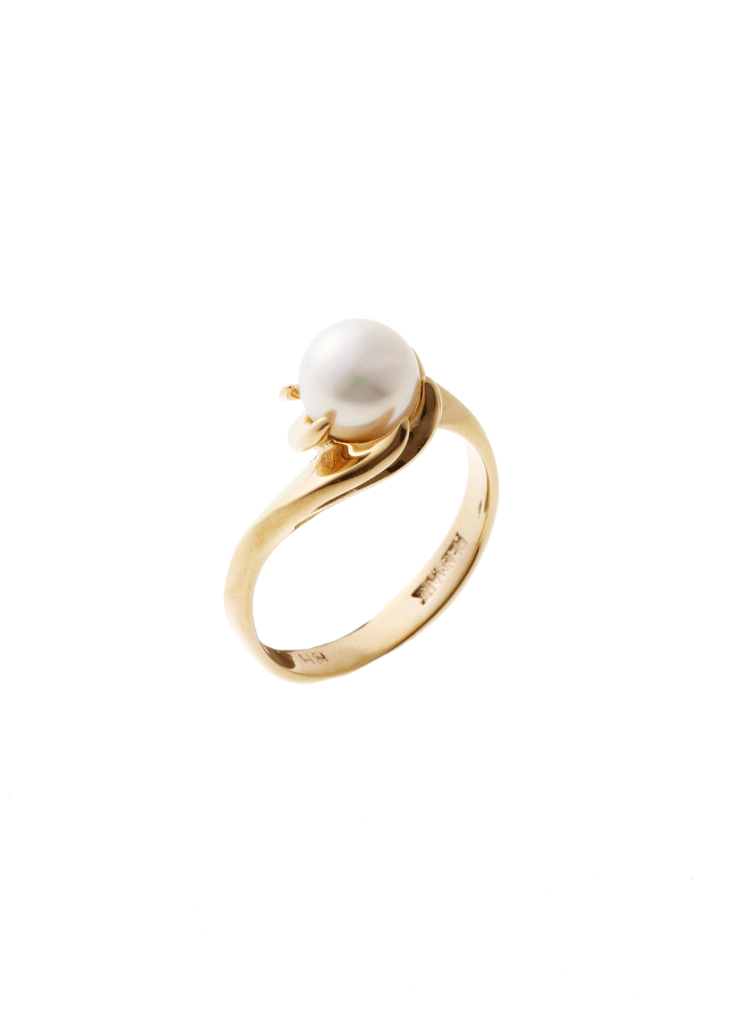 Lund Cph, ring with 7-7.5 mm pearl in 8 kt. gold (333)