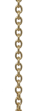 Round anchor chain 18 kt. gold 0.4/1.5 mm (750)