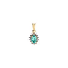 Load image into Gallery viewer, Lund Cph, Earrings in 14 kt. gold with Emerald and diamonds (585)

