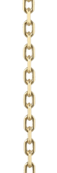 Lund cph, 14 kt. gold chain Facet anchor 0.5mm (585)