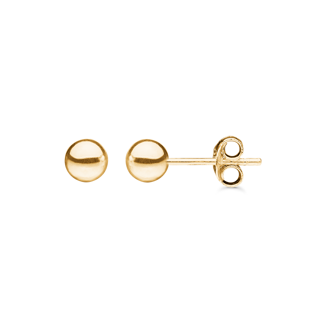 Earrings 5mm ball in 8 kt. gold (333)