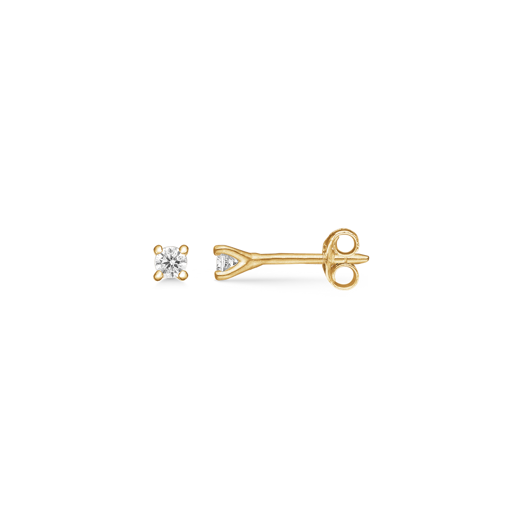 Stud earrings with 2.5 mm zirconia (333)