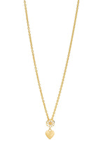 Load image into Gallery viewer, Daisy necklace 7.5mm with matte heart on anchor chain 42-45 cm (925)
