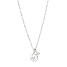 Load image into Gallery viewer, Daisy necklace 11 mm with freshwater pearl 5-5.5 mm on anchor chain 45 - 48 cm (925)
