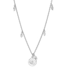 Load image into Gallery viewer, Daisy necklace 11mm with leaves on anchor chain 45-48cm (925)
