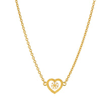 Load image into Gallery viewer, Daisy necklace 5mm with 10x11mm twisted heart on anchor chain 45-48cm (925)
