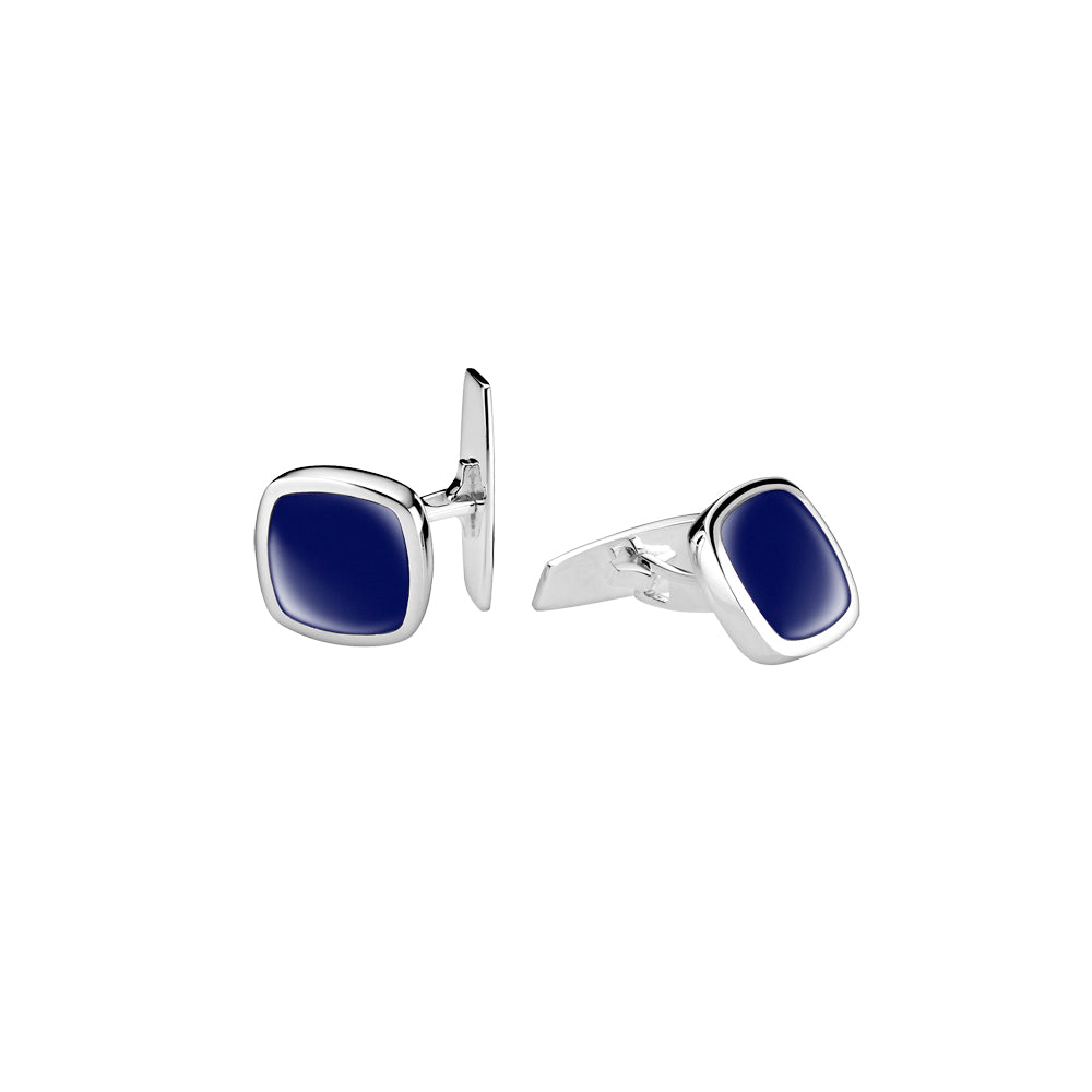 Lund Cph, Cufflink with synthetic Lapis Lazuli (925)