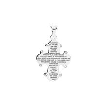 Load image into Gallery viewer, Lund Cph, Daymark cross with Our Father 18x16 mm pendant in Sterling silver (925)

