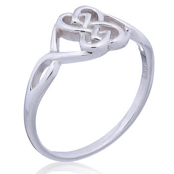 Ring Celtic heart in sterling silver (925)
