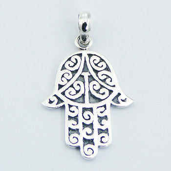Pendant large Hand of Fatima in sterling silver (925)