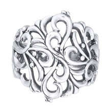 Load image into Gallery viewer, Ring with pattern in sterling silver (925)
