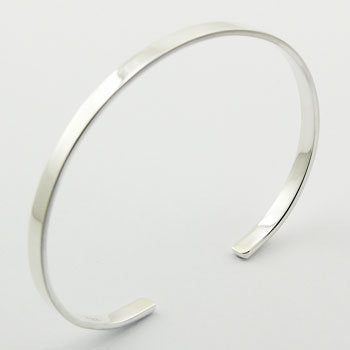 Fixed bangle in plain 4 mm sterling silver (925)