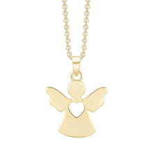 Load image into Gallery viewer, Necklace with angel with heart in sterling silver (925)
