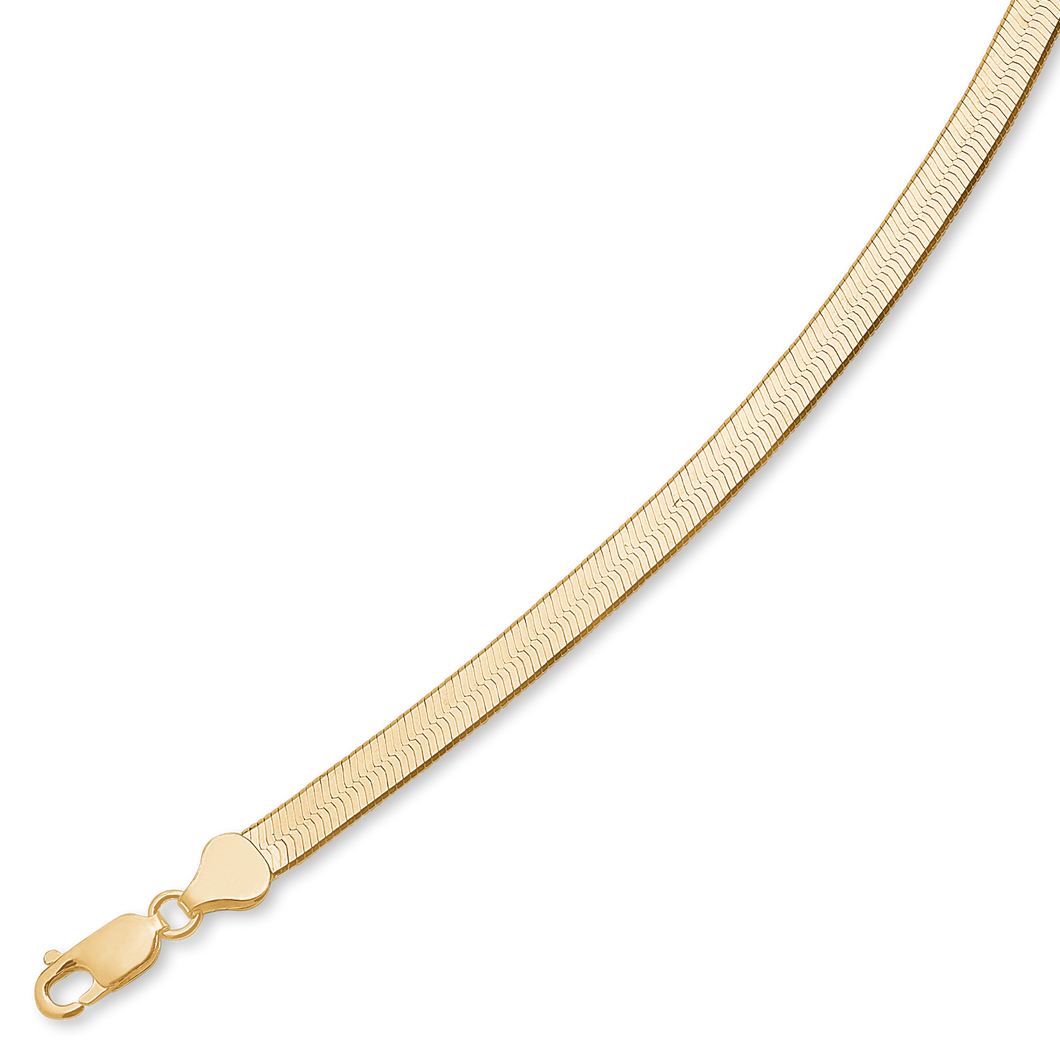 Flad sildeben 5,4 mm halskæde i sterlingsølv (925)