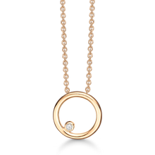 Load image into Gallery viewer, Sterling silver necklace with diamond (925)
