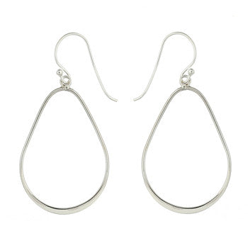 Earrings pear shaped in sterling silver (925)